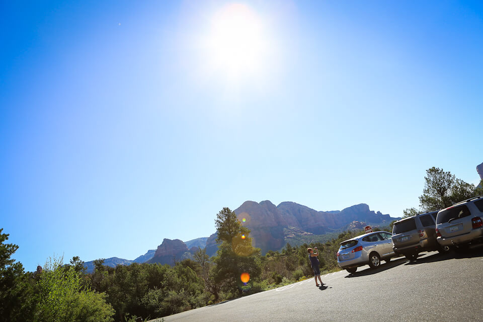 taking photographs into the sun