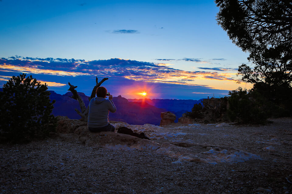 taking photographs into the sun