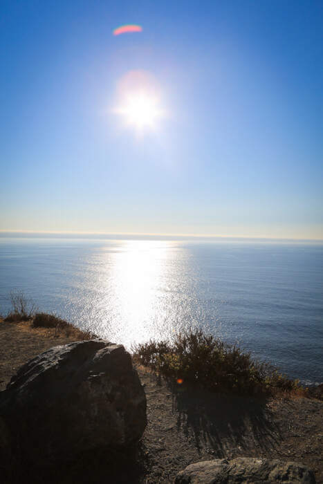 taking photographs into the sun